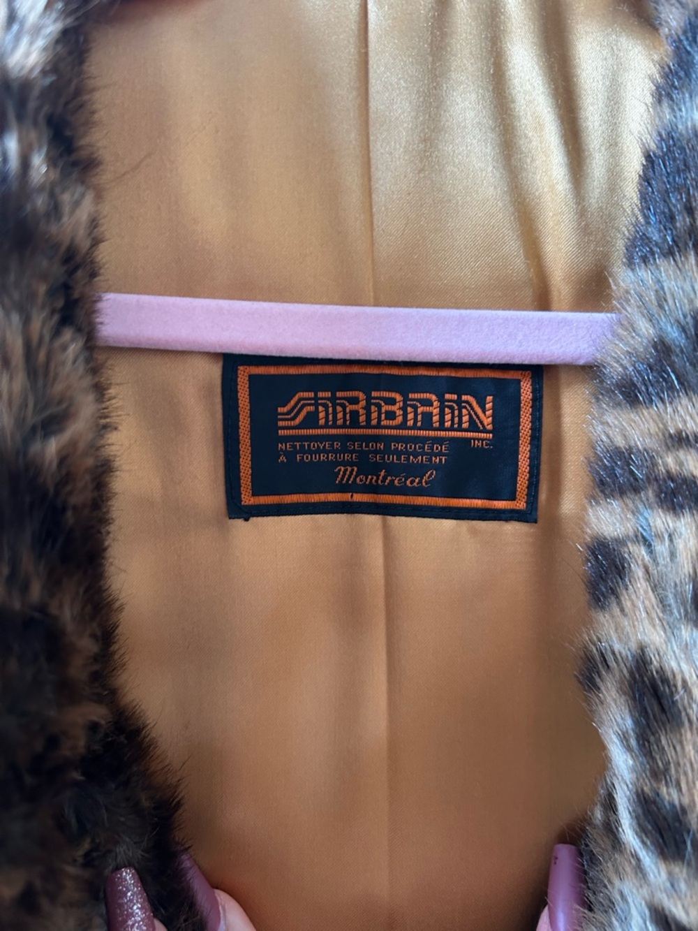 Vintage leopard-Print Faux Fur Coat - Picture 6 of 7